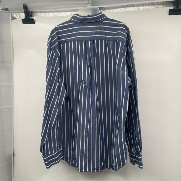 Nautica Men's Striped Button Up Shirt Long Sleeve Blue/Multi Size Large - Picture 7 of 9